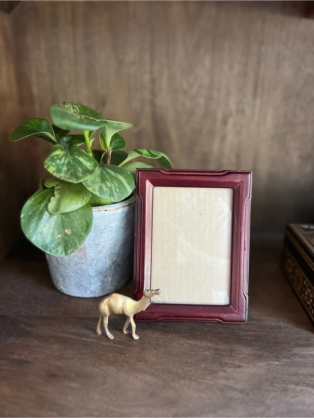 Vintage Fetco Cherry Wood Picture Frame, 3.5x5 Photo, Handcrafted Thailand